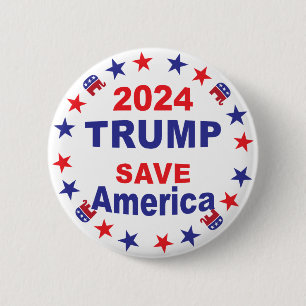 TRUMP 2024 RETTE AMERIKA BUTTON