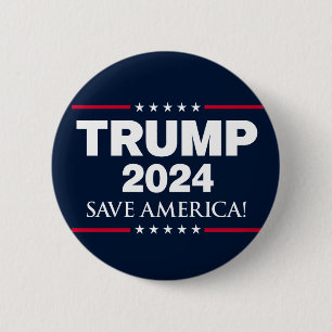 Trump 2024 Rette Amerika Button