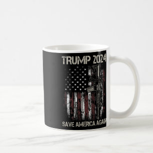 Trump 2024 Rettete Amerika wieder als amerikanisch Kaffeetasse