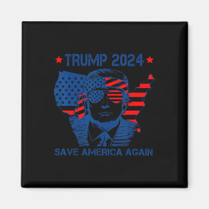 Trump 2024 Rettete Amerika wieder amerikanische Fl Magnet