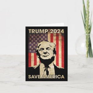Trump 2024 Rettete die amerikanische Flag-Wahl Gif Karte
