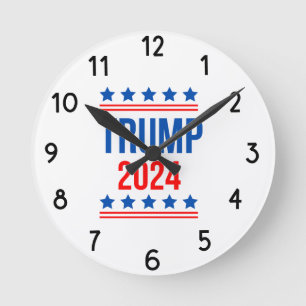 Trump 2024 runde wanduhr