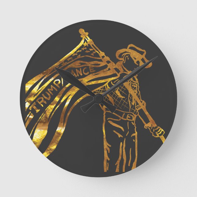 TRUMP 2024 RUNDE WANDUHR (Vorderseite)