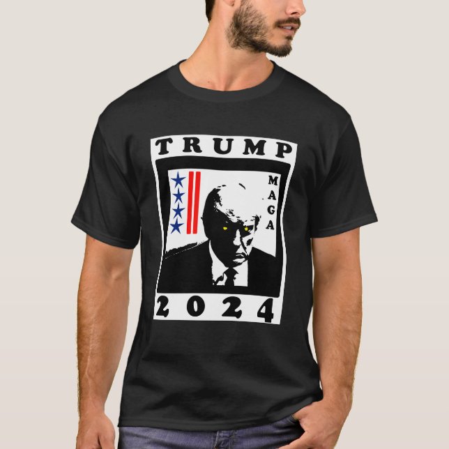 TRUMP 2024 RWB T-Shirt (Vorderseite)