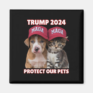 Trump 2024 schützt unsere Haustiere und isst unser Magnet