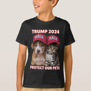 Trump 2024 schützt unsere Haustiere und isst unser T-Shirt
