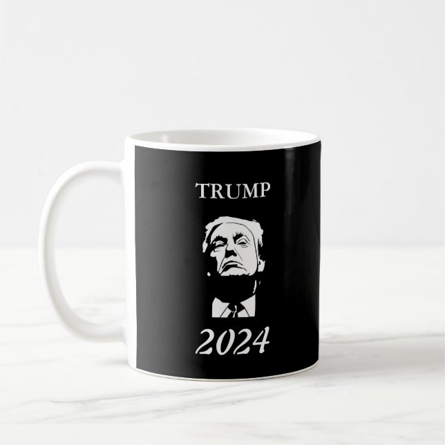 Trump 2024 Schwarze Tasse (Links)
