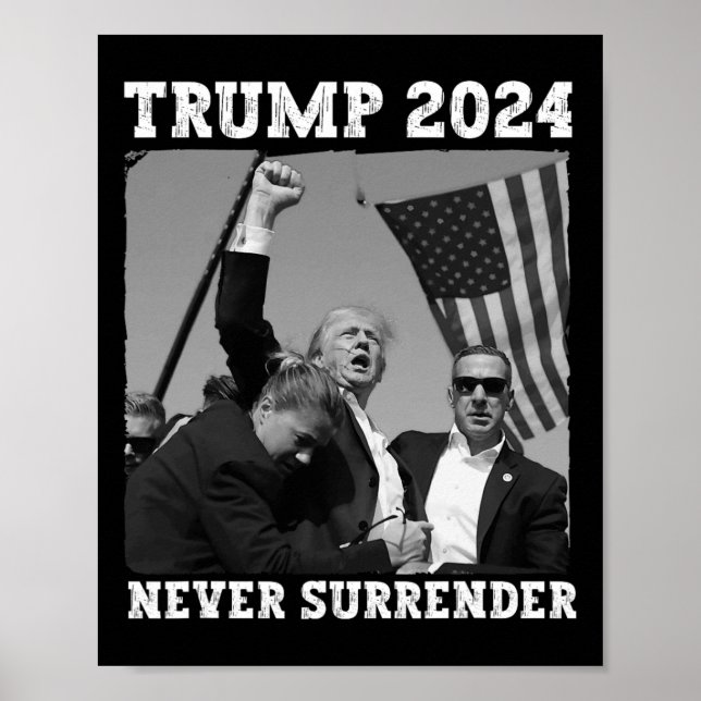 Trump 2024-Shirt übergeben Rette Amerika Trump Poster (Vorne)