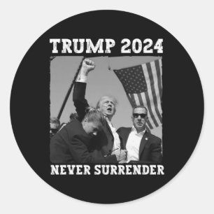 Trump 2024-Shirt übergeben Rette Amerika Trump Runder Aufkleber