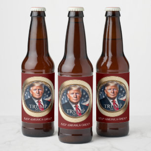 Trump 2024-Siegel für die Kampagne "Neuartiges Bie Bierflaschenetikett