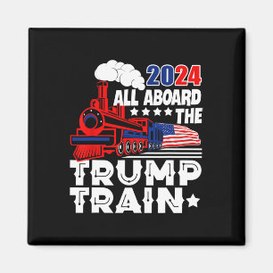 Trump 2024 steht ganz oben auf der Trump-Bahn in d Magnet