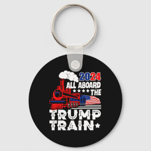 Trump 2024 steht ganz oben auf der Trump-Bahn in d Schlüsselanhänger