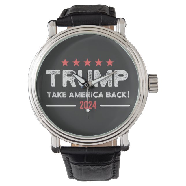 Trump 2024 Take America Back Armbanduhr (Vorderseite)
