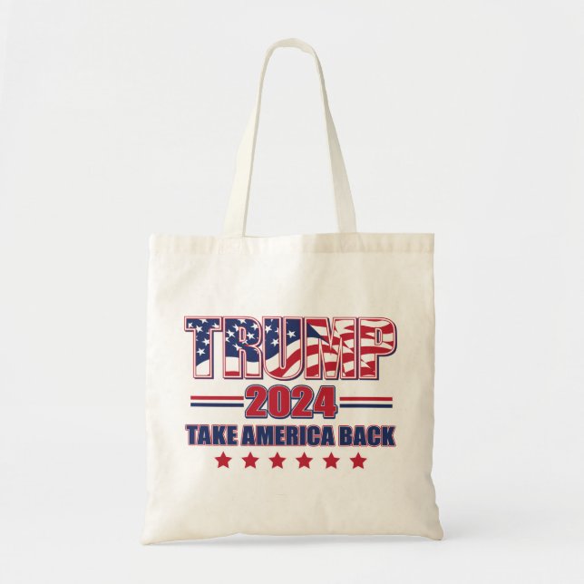 Trump-2024-Take-America-Back Tragetasche (Vorne)