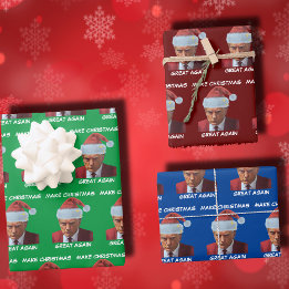 Trump 2024 Tasse Schuss Weihnachten wieder groß ma Geschenkpapier Set