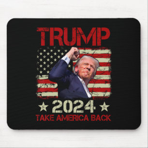 Trump 2024: Trump überlebt Kundgebung Mousepad