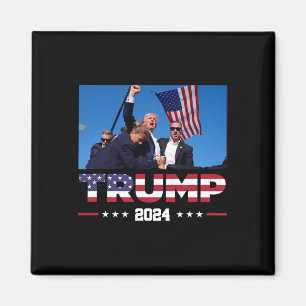 Trump 2024 überlebte bei der Kundgebung der Wahlen Magnet