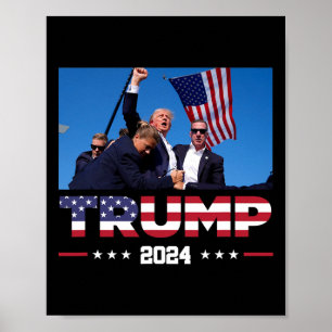 Trump 2024 überlebte bei der Kundgebung der Wahlen Poster