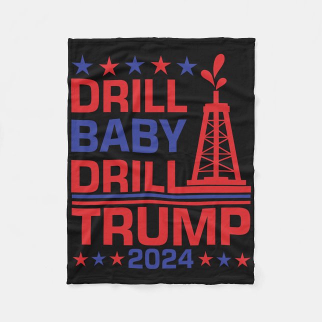 Trump 2024 Übung Durch3  Fleecedecke (Vorderseite)