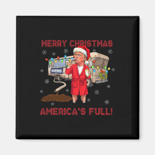 Trump 2024 Ugly Sweater Frohe Weihnachten Amerika Magnet