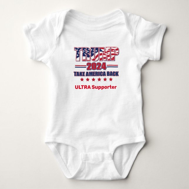 Trump 2024 Ultra Support Baby Strampler (Vorderseite)