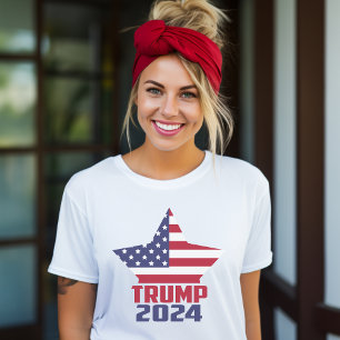 Trump 2024 US Flagge - amerikanischer Flaggenstar T-Shirt