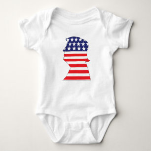 Trump 2024 US Flagge Baby Strampler