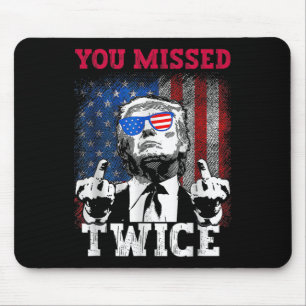 Trump 2024 US-Flagge, die Sie zweimal vermisst hab Mousepad