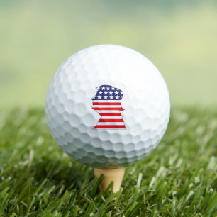 Trump 2024 US Flagge Golfball