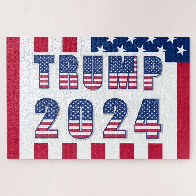 Trump 2024 US Flagge Puzzle (Horizontal)