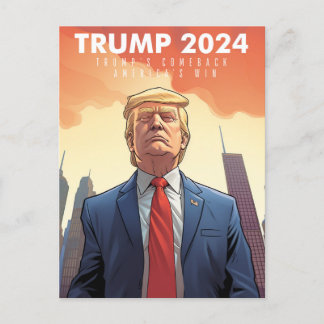 Trump 2024 - USA - Make America Great Again - Come Postkarte