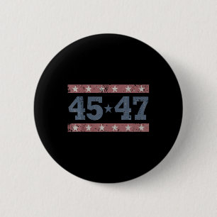 Trump 2024 Vintag 45 47 Amerika Flag Shirt für Wo Button