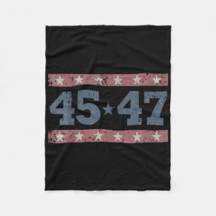 Trump 2024 Vintag 45 47 Amerika Flag Shirt für Wo Fleecedecke