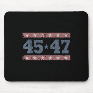 Trump 2024 Vintag 45 47 Amerika Flag Shirt für Wo Mousepad