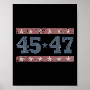 Trump 2024 Vintag 45 47 Amerika Flag Shirt für Wo Poster