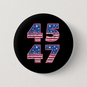 Trump 2024 Vintag 45 47 Amerika Flag T-Shirt für F Button