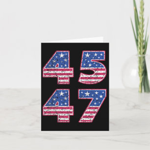 Trump 2024 Vintag 45 47 Amerika Flag T-Shirt für F Karte