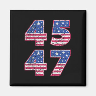 Trump 2024 Vintag 45 47 Amerika Flag T-Shirt für F Magnet