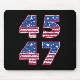 Trump 2024 Vintag 45 47 Amerika Flag T-Shirt für F Mousepad