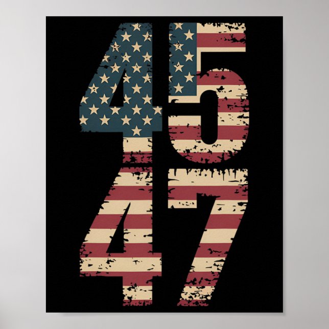 Trump 2024 Vintag 45 47 Poster (Vorne)
