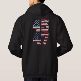 Trump 2024 Vintag 45 47 steht unter amerikanischer Hoodie