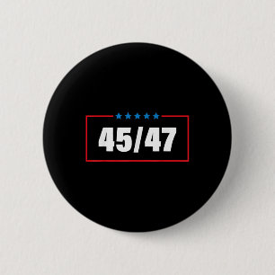Trump 2024 Vintage 45 47 Amerika-Flagge-Shirt für Button