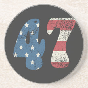 Trump 2024 Vintage Patriotische Amerikanische Flag Getränkeuntersetzer