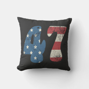 Trump 2024 Vintage Patriotische Amerikanische Flag Kissen
