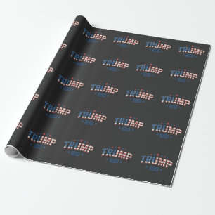Trump 2024 Vintages Patriotic American Flag Gesche Geschenkpapier