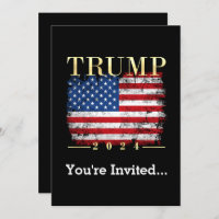 Trump 2024 Vornehme Gold Vintage amerikanische Fla