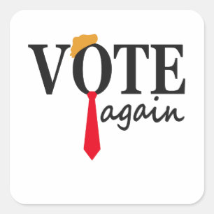 Trump 2024 Vote Again Patriotic American Geschenk Quadratischer Aufkleber