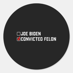 Trump 2024 Vs Joe Biden Ballot Paper Funny 2024 Fe Runder Aufkleber