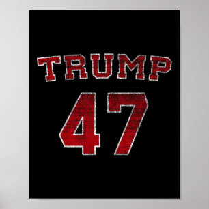 Trump 2024 Wahl 47 Sieg Gewinnen Präsident Amtsein Poster