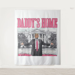 Trump 2024 Wahl Daddys Zuhause Pink Wandteppich